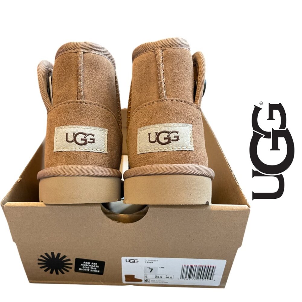 New in Box UGG | Kids Jona Boot, size 7, camel/tan